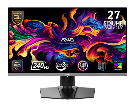 MSI MAG 272UP QD-OLED X24 27" 4K Gaming Monitor - QD-OLED, 240Hz, 0.03ms, HDMI